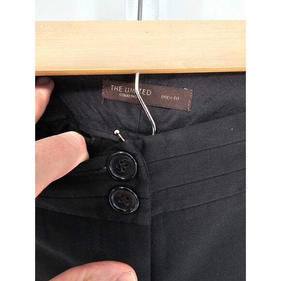 Y2K The Limited Women's Low Rise Black Button Closer Straight Leg Pant Size 0L - Picture 3 of 5